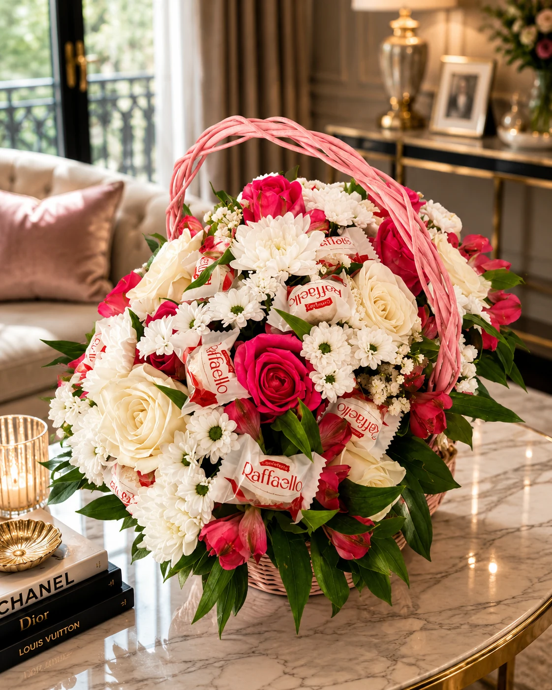 Romantic White Basket