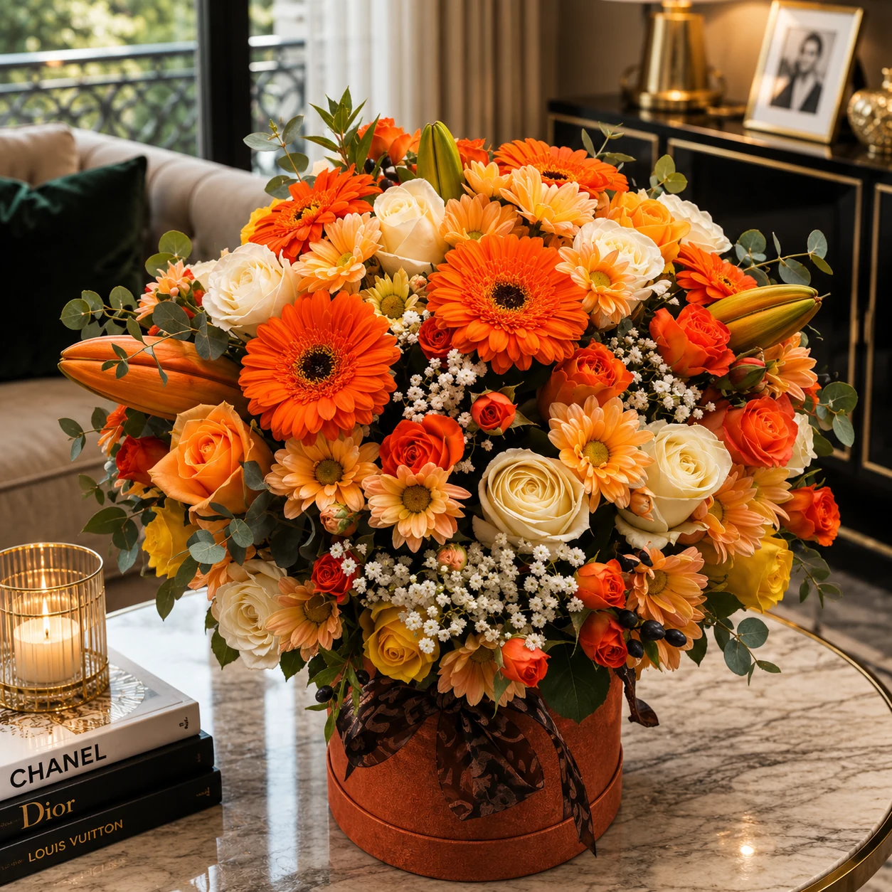 Orange Luxury Flower Box