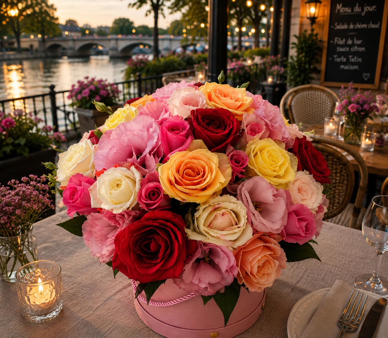 Romantic Pastel Flower Box