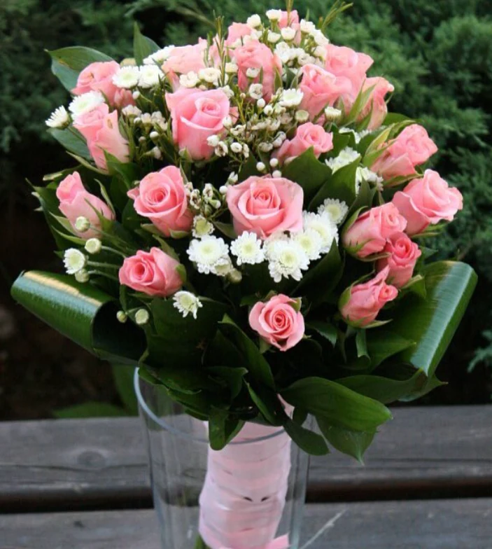 Pink Roses & Lilies Bouquet