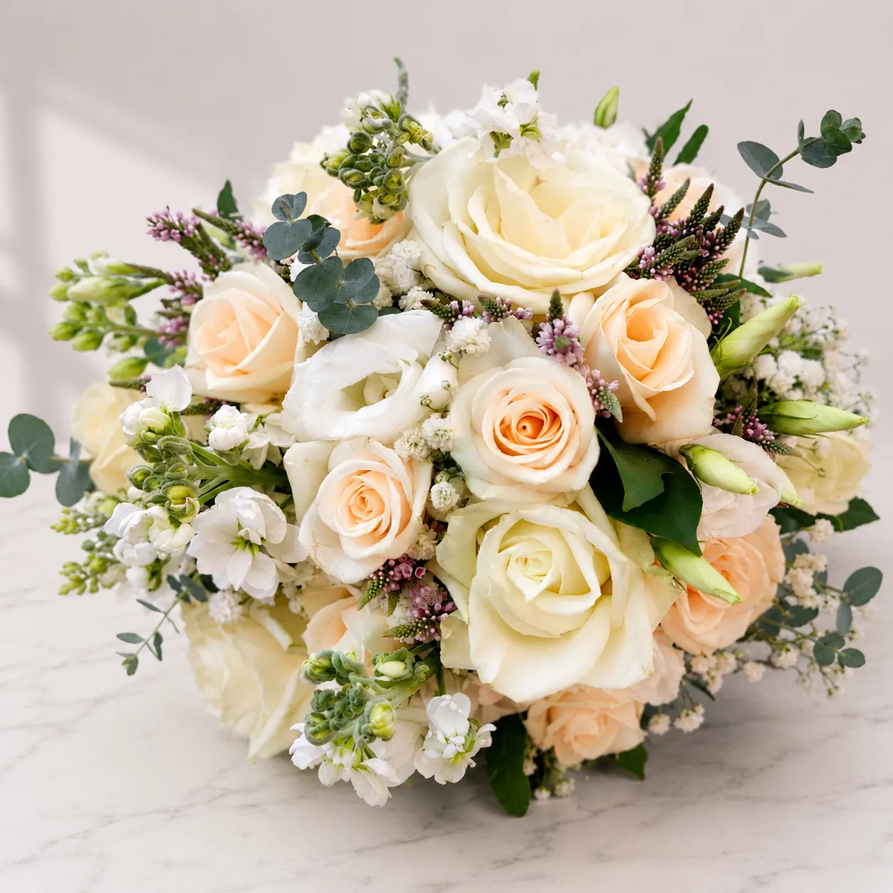 Cream Rose Bridal Bouquet