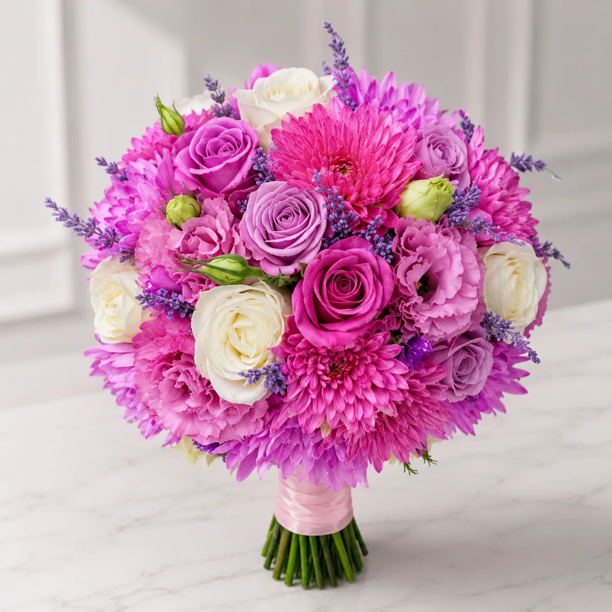 Fuchsia Glam Bridal Bouquet