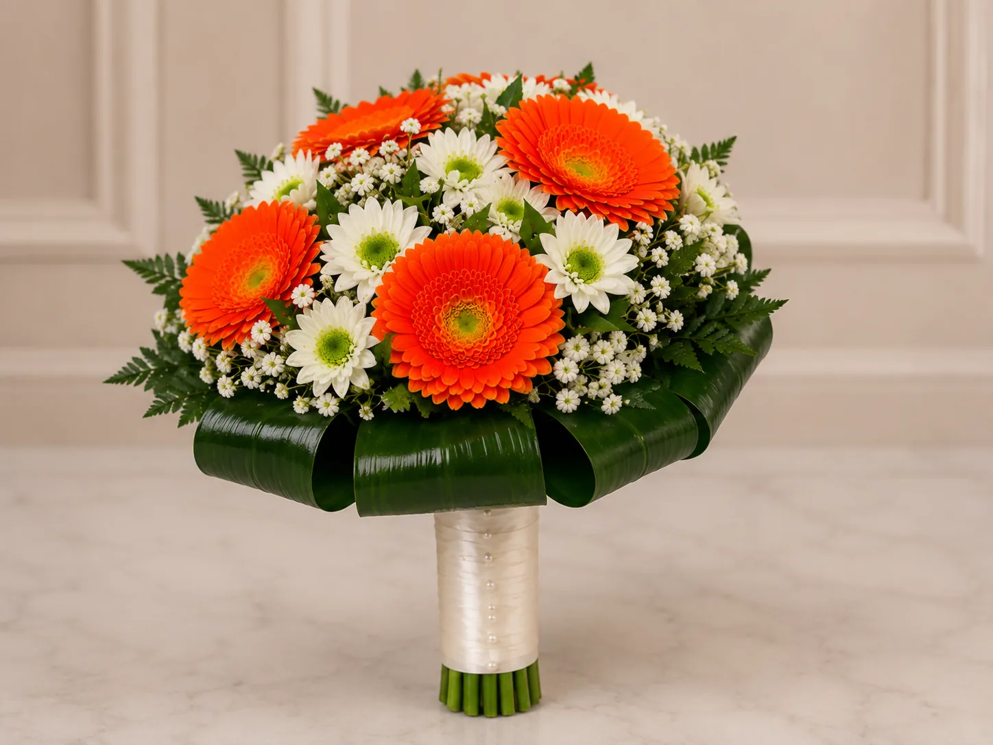 Orange Gerbera Bridal Bouquet