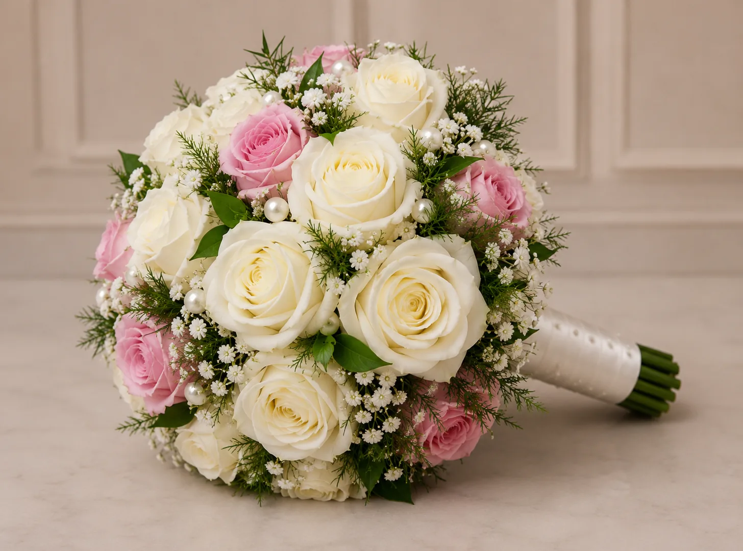 White & Pink Bridal Bouquet