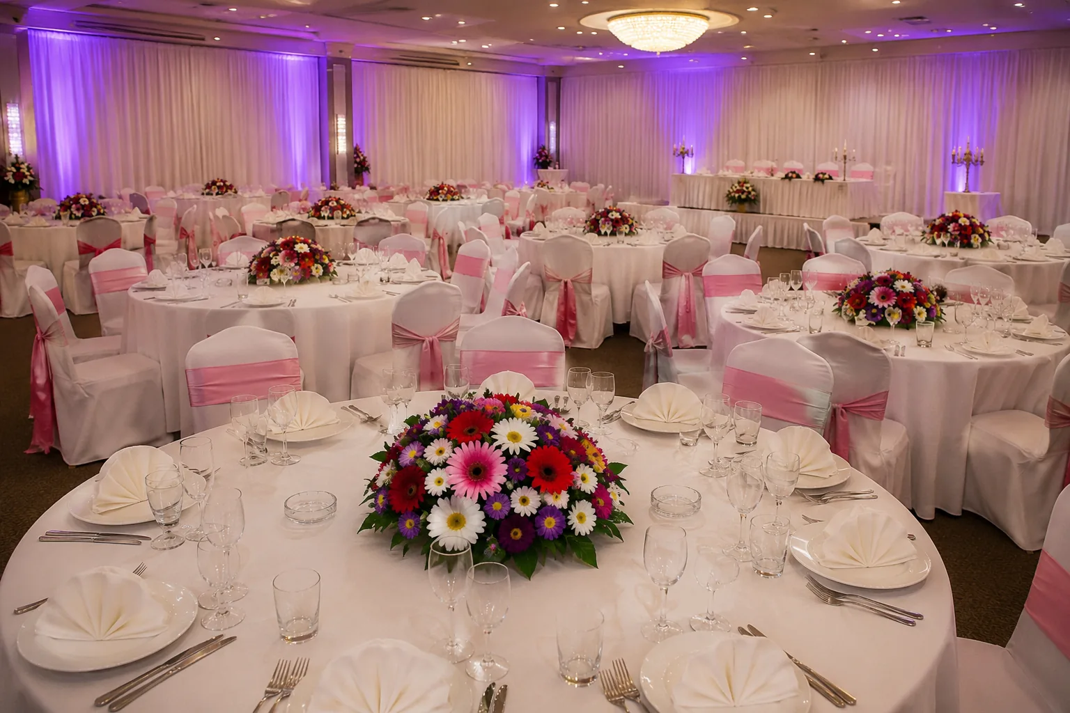 Red Centrepiece Guest Table Decoration